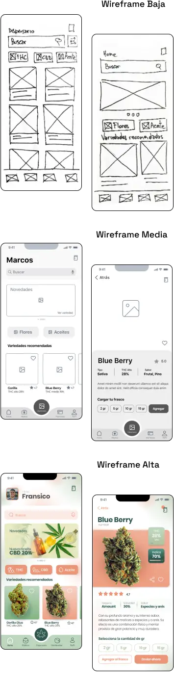 Prototipo UX cannabis